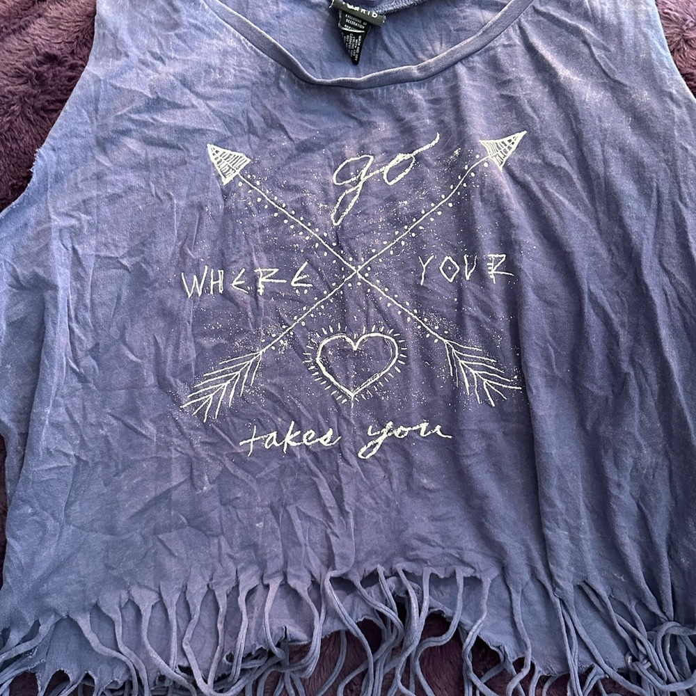 Fringed crop top